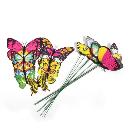 Colorful Metal Butterfly Garden Decoration Stake