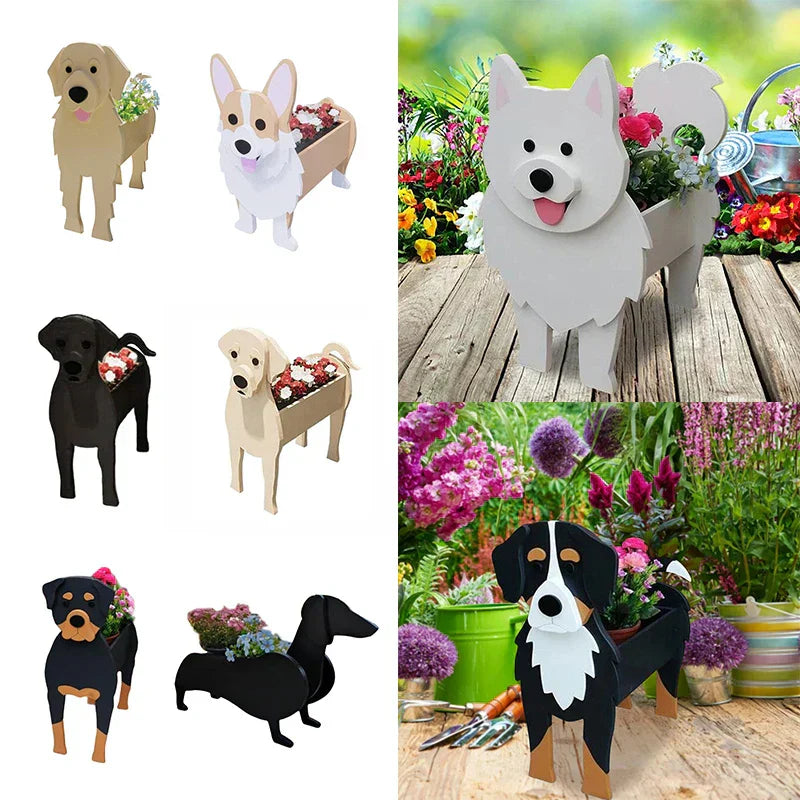 Cute Dog Planter Pot - Fun Animal Flower Holder