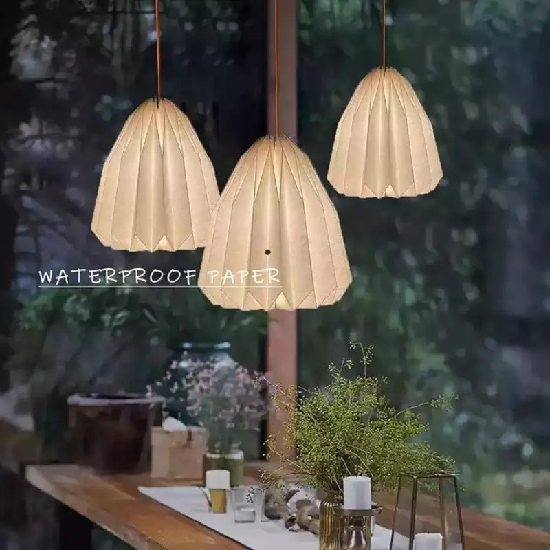 Beautiful Folded Paper Hanging Lamp
