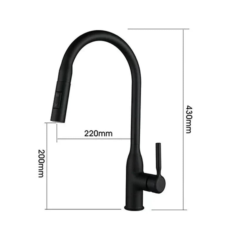 Cofik | Modern Steel Faucet with Pull Down Sprayer