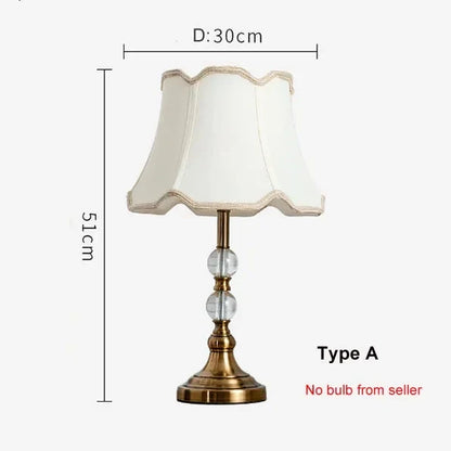 Classic Brass Crystal Table Lamp
