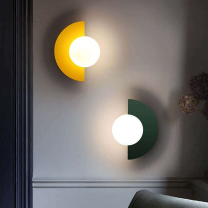 Elegant Half Moon Metal Wall Light