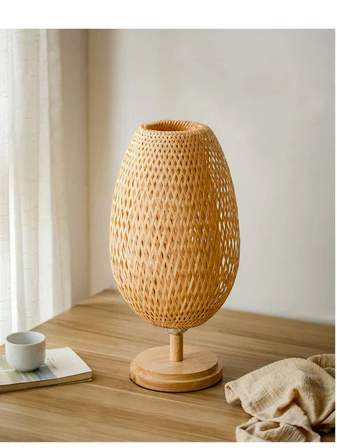 Natural Woven Dimmable Table Lamp