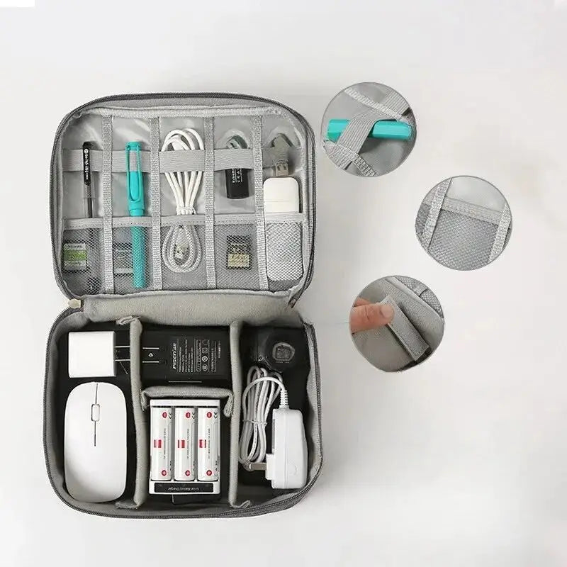 Travel Cable Organizer Bag Waterproof Accessory Pouch