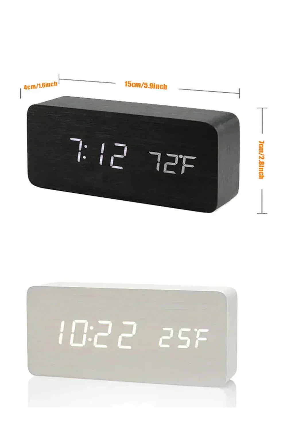 Compact LED Clock with Multiple Display Modes