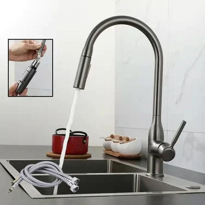 Cofik | Modern Steel Faucet with Pull Down Sprayer