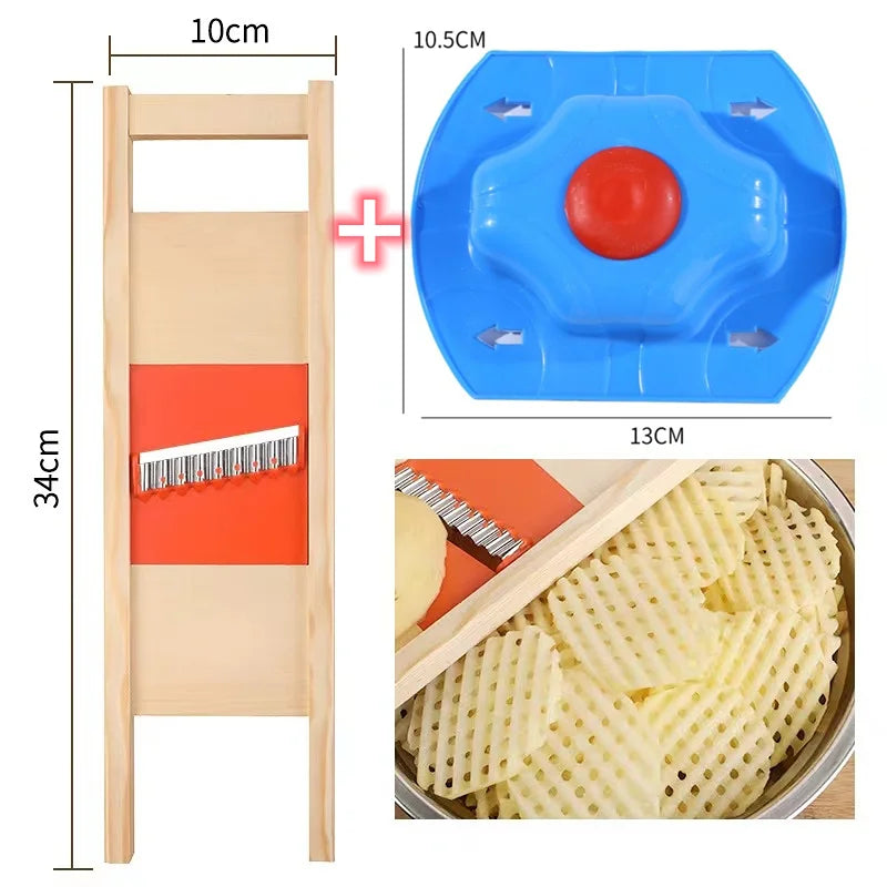 Easy Grip Potato Chip Slicer with Stainless Steel Blade