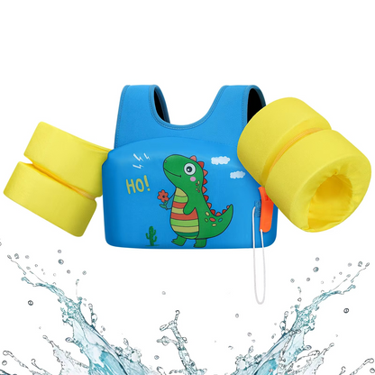 Children's Swim Vest with Arm Floats and Safety Whistle