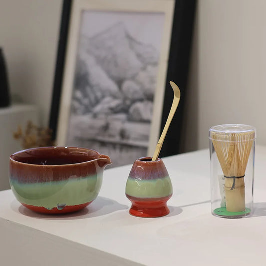 Delicate Green Tea Ceramic 4-Piece Gift Set - Cofik