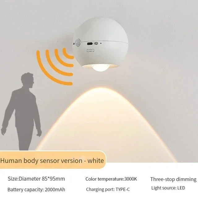 Compact LED Adjustable Wall Light