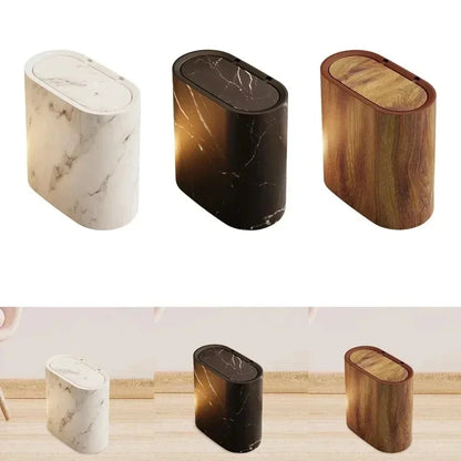 Elegant Stone Pattern Waste Bin