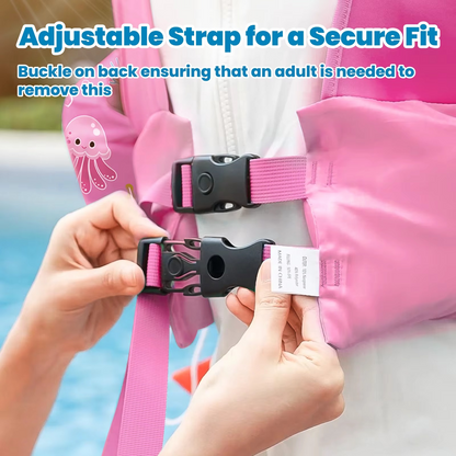 Children's Swim Vest with Arm Floats and Safety Whistle