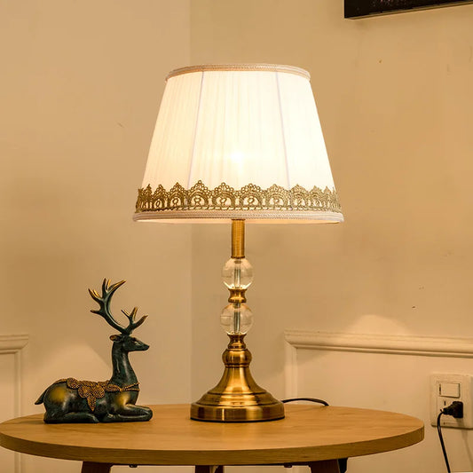 Classic Brass Crystal Table Lamp - Cofik