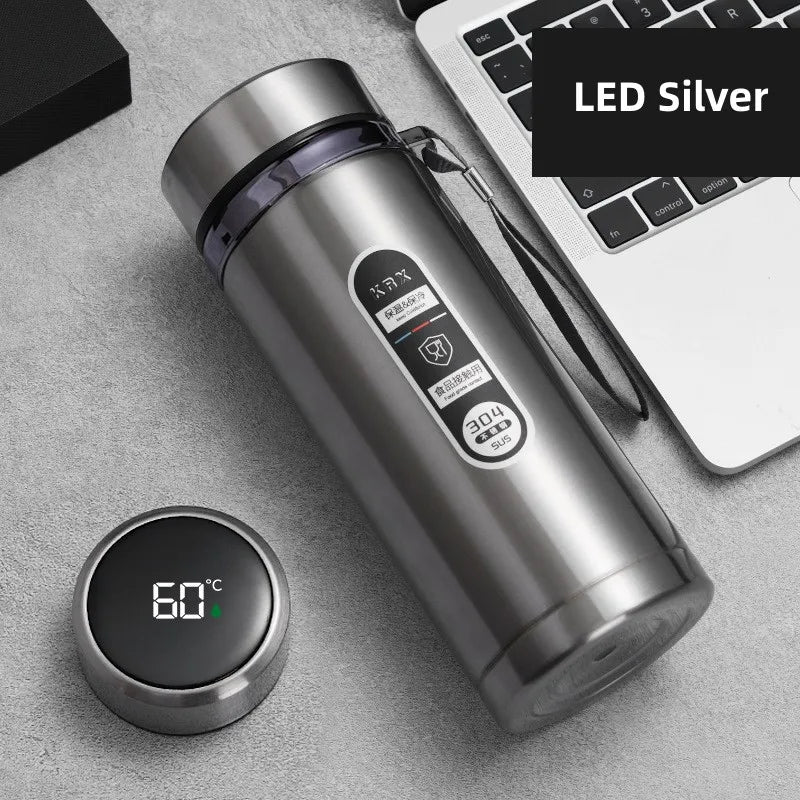 Insulated Stainless Steel Travel Mug with LED Temp Screen