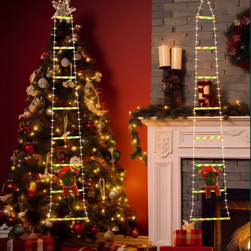 Festive Indoor LED Christmas Ladder Decoration - Cofik