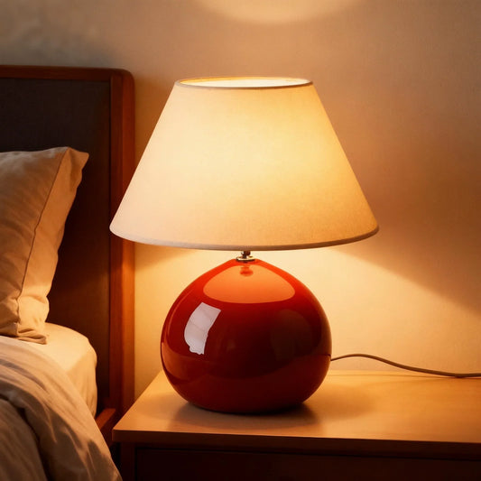 Classic Brown Wooden Table Lamp - Cofik