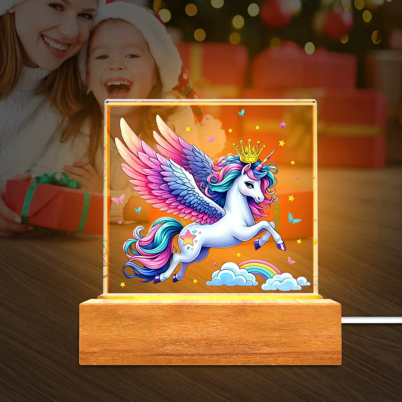 Colorful LED Kids Night Lamp Fun USB Desk Light