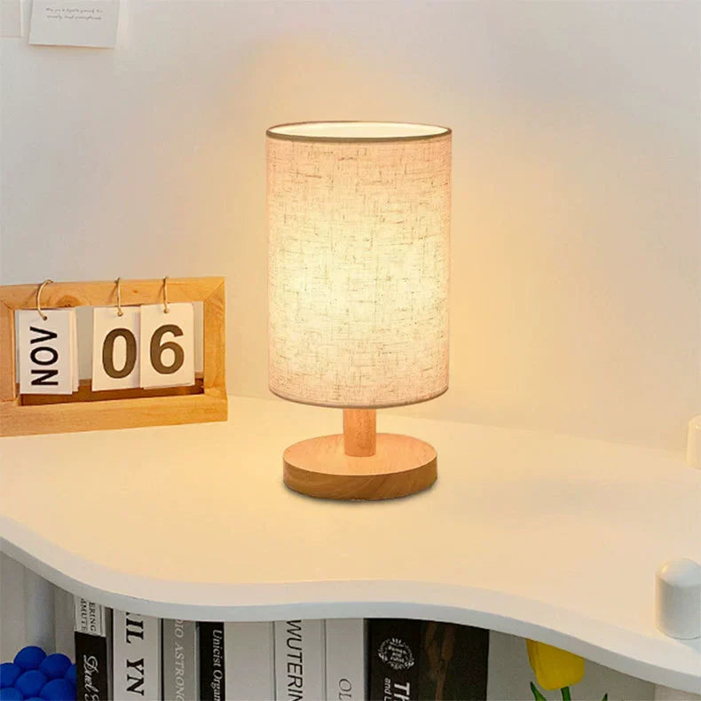 Rustic Wooden Shade Desk Lamp - Cofik