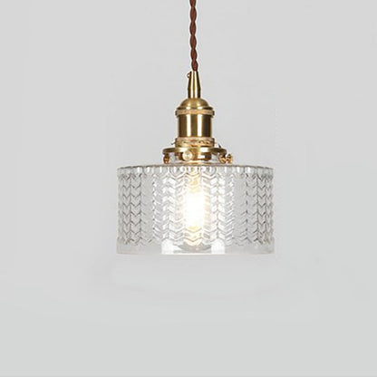Sleek Copper Glass Pendant Light Fixture - Cofik