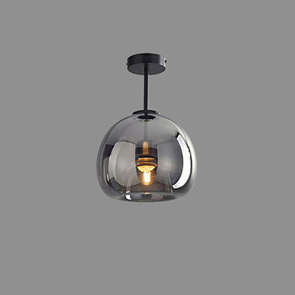 Modern Smoke Gray Glass Light Fixture