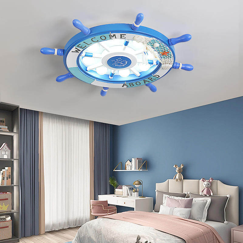 Colorful Kids Sailboat LED Ceiling Light - Cofik