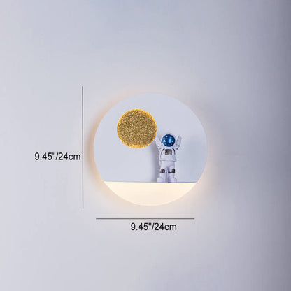 Modern Space Theme Round LED Wall Lamp