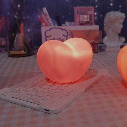 Soft Heart Table Lamp Warm LED Nightlight