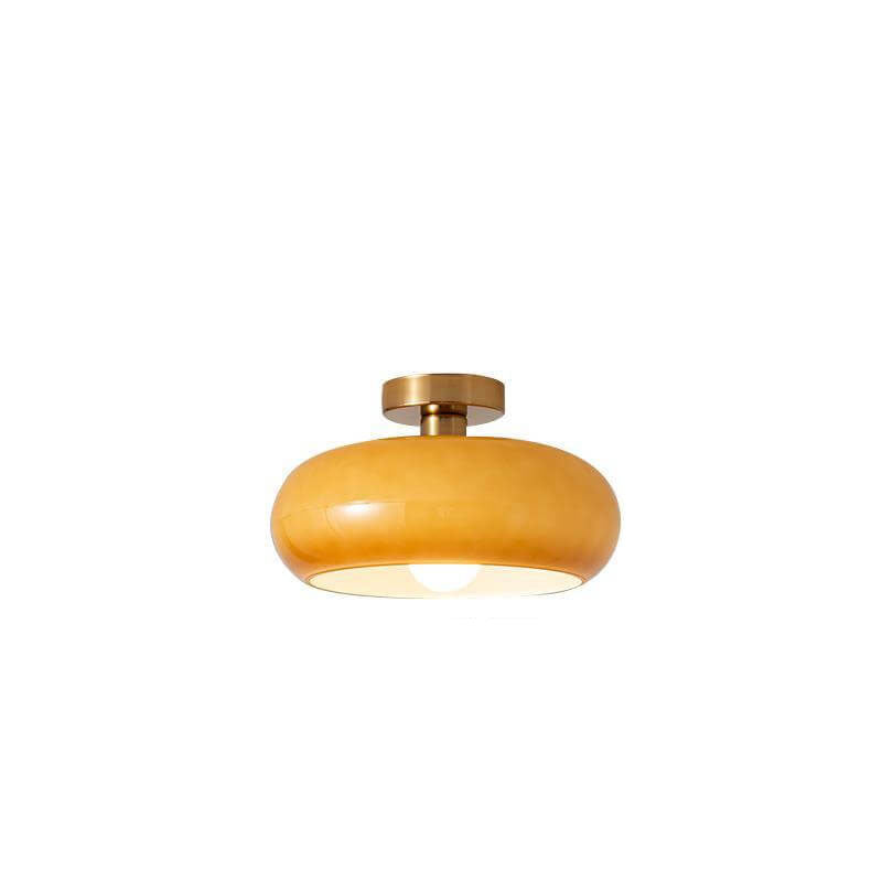 Sleek Glass Copper Pendant Light Fixture