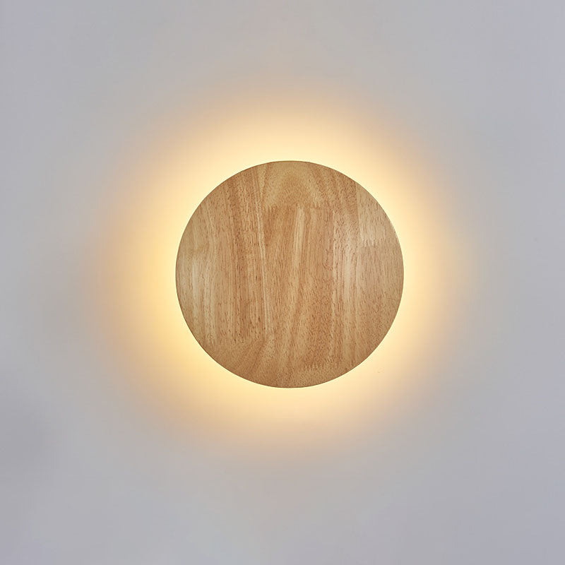 Slim Wooden LED Wall Light – Home Decor