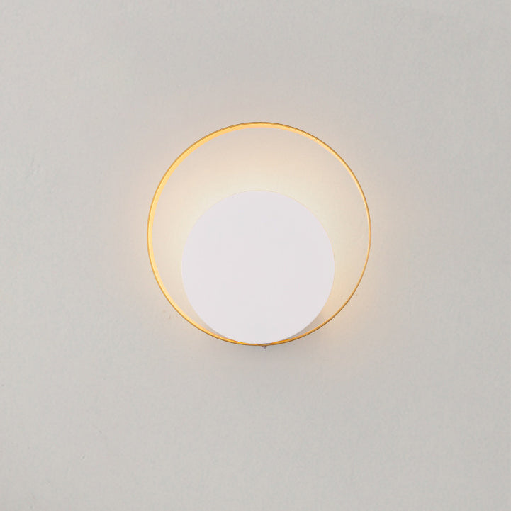 Simple Metal Round Wall Light Lamp For Bedroom
