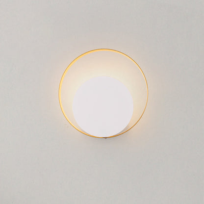 Simple Metal Round Wall Light Lamp For Bedroom