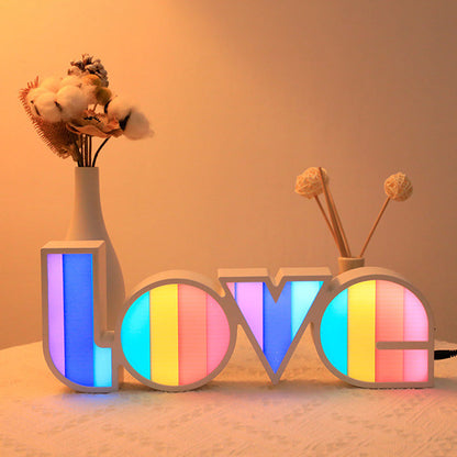 Stylish LED Letter Table Lamp for Bedroom Decor