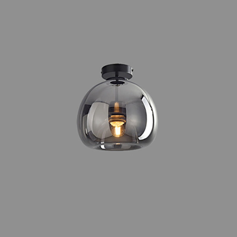 Modern Smoke Gray Glass Light Fixture