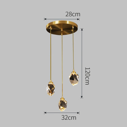 Luxurious Crystal Drop Ceiling Light Fixture