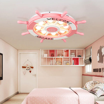 Colorful Kids Sailboat LED Ceiling Light
