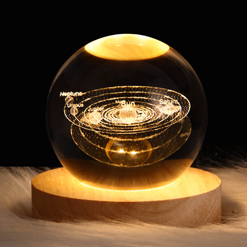 Colorful Crystal Glass USB Desk Lamp