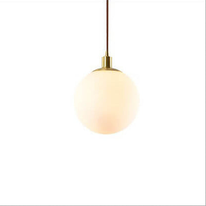 Elegant Glass Pendant Light Adjustable Gold Finish