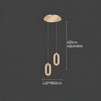 Contemporary Metal LED Hanging Light Fixture