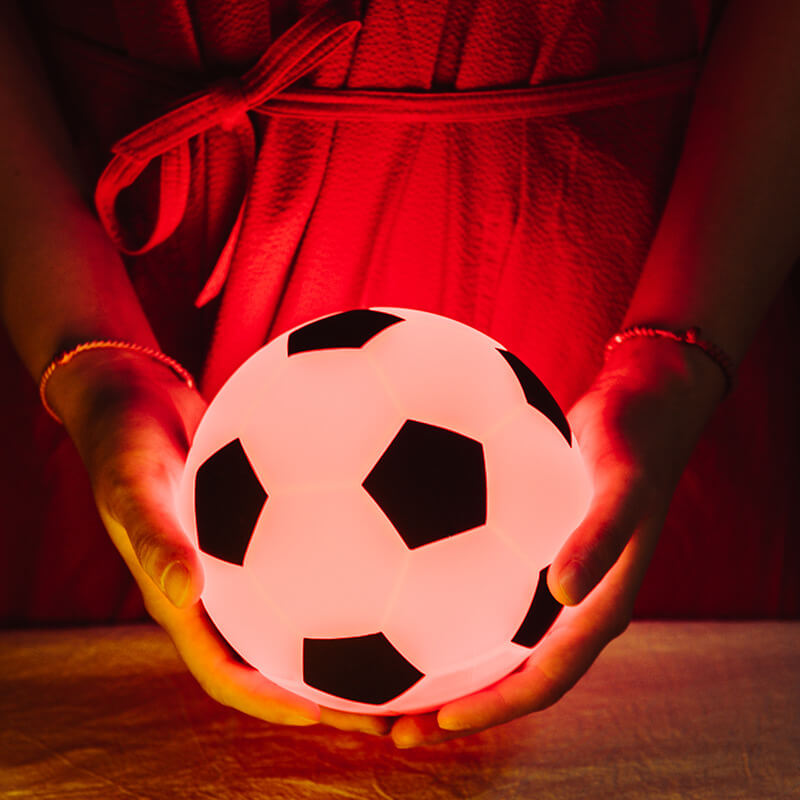 Colorful Soccer Ball LED Desk Lamp with USB Charger