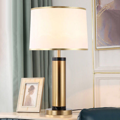 Contemporary Metal Shade 1-Light End Table Lamp
