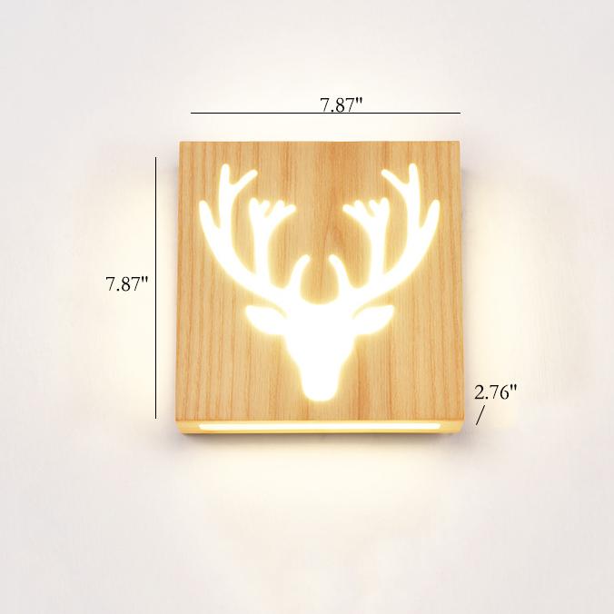 Stylish Wooden LED Wall Lamp