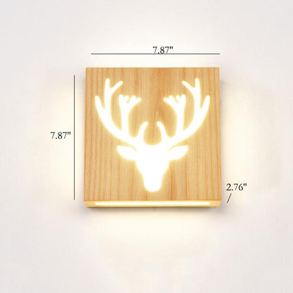 Stylish Wooden LED Wall Lamp
