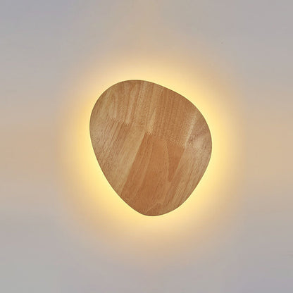 Simple Wooden LED Wall Lamp for Living Room