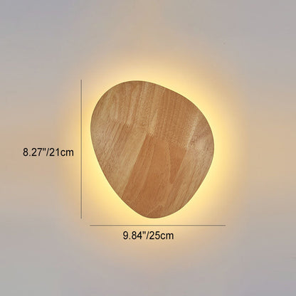 Simple Wooden LED Wall Lamp for Living Room