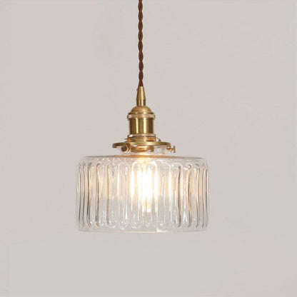 Sleek Copper Glass Pendant Light Fixture