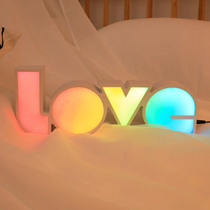 Stylish LED Letter Table Lamp for Bedroom Decor