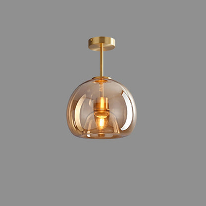 Modern Smoke Gray Glass Light Fixture