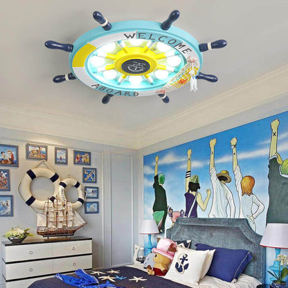 Colorful Kids Sailboat LED Ceiling Light