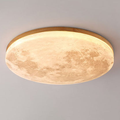 Sleek Wood LED Ceiling Light Fixtures 24W Modern Home