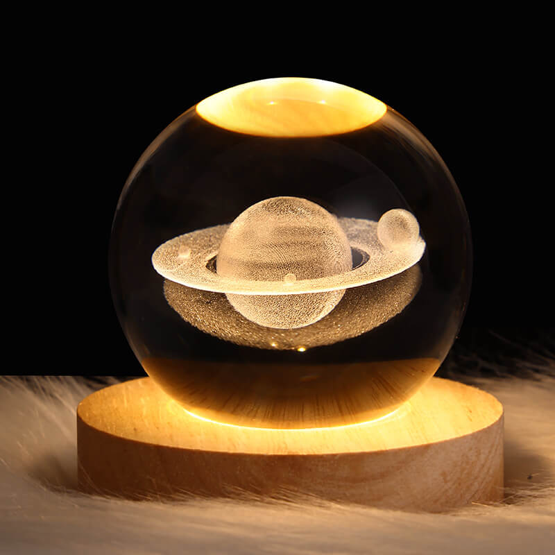Colorful Crystal Glass USB Desk Lamp